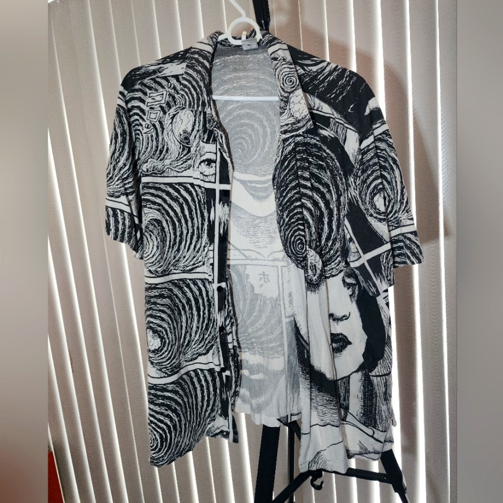 Uzumaki Junji Ito Button Up Shirt